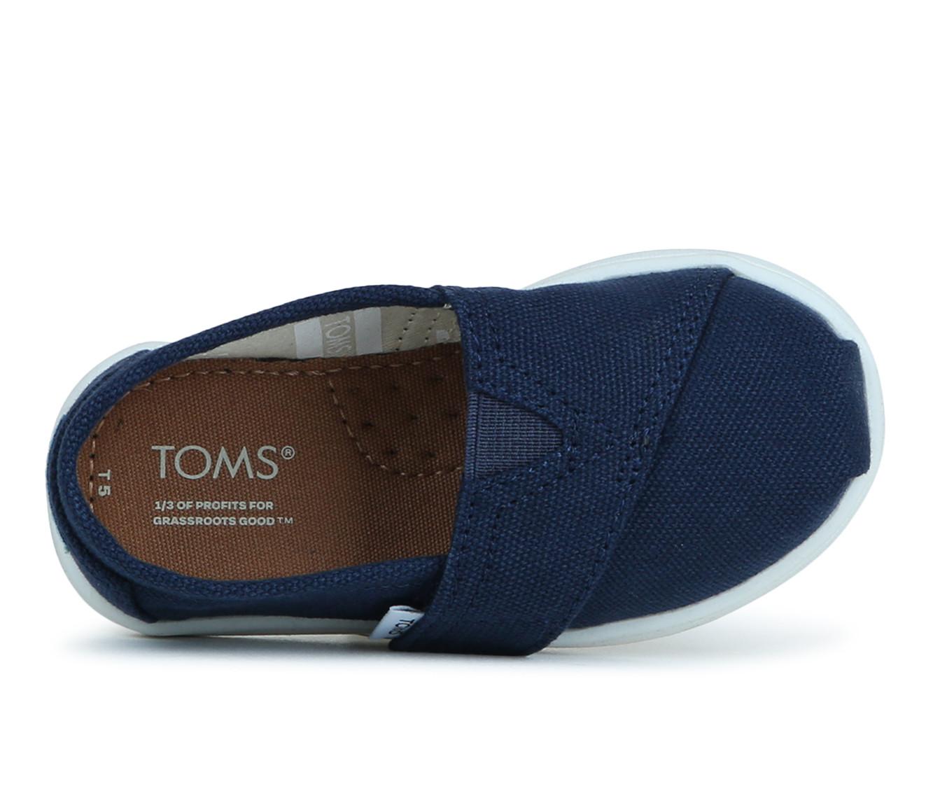 Kids' TOMS Infant & Toddler & Little Kid Alpargata Navy Slip-On Shoes