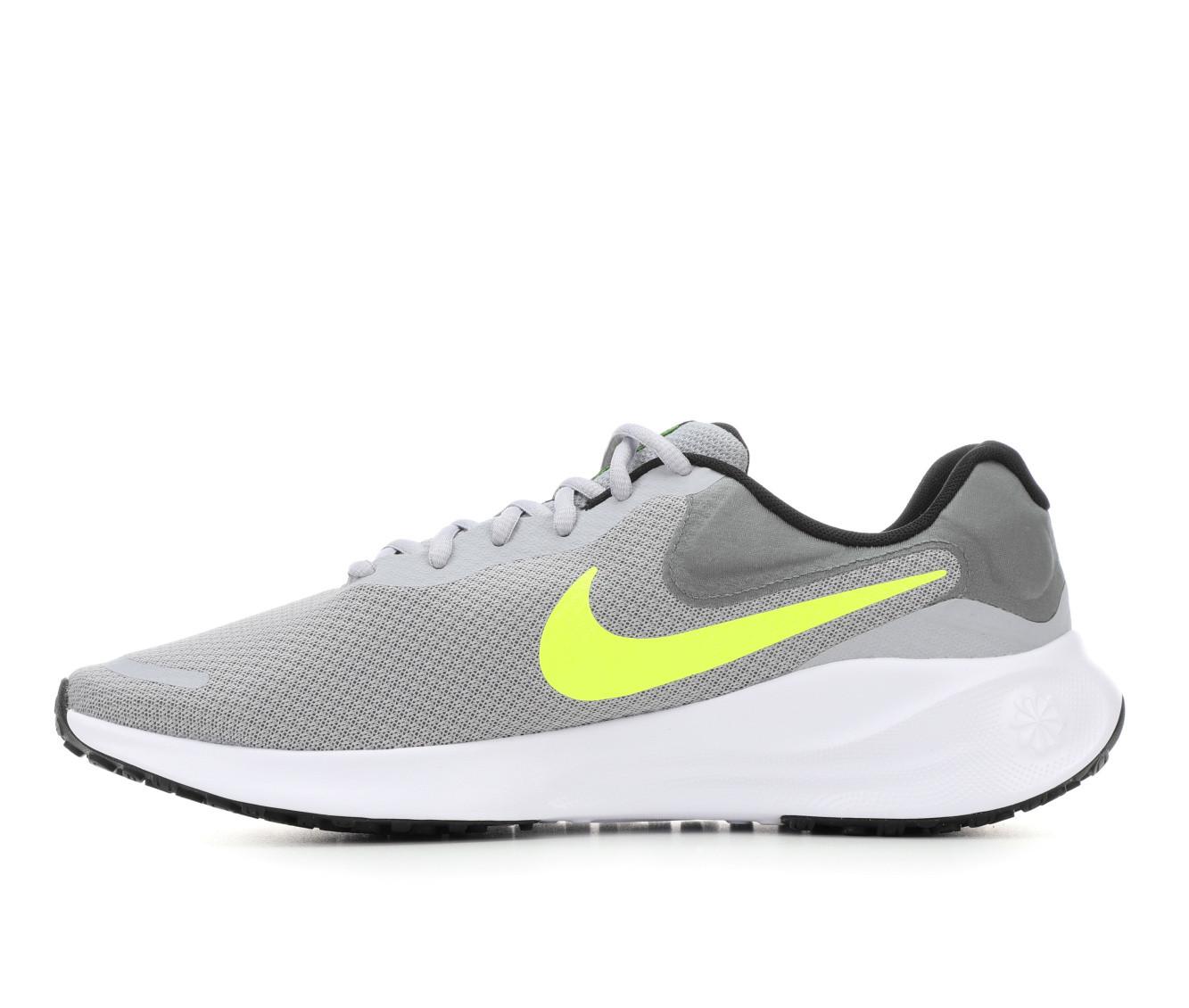 Nike Revolution 7 Men s Road Running Shoes Size 11.5 Wolf Gray Volt