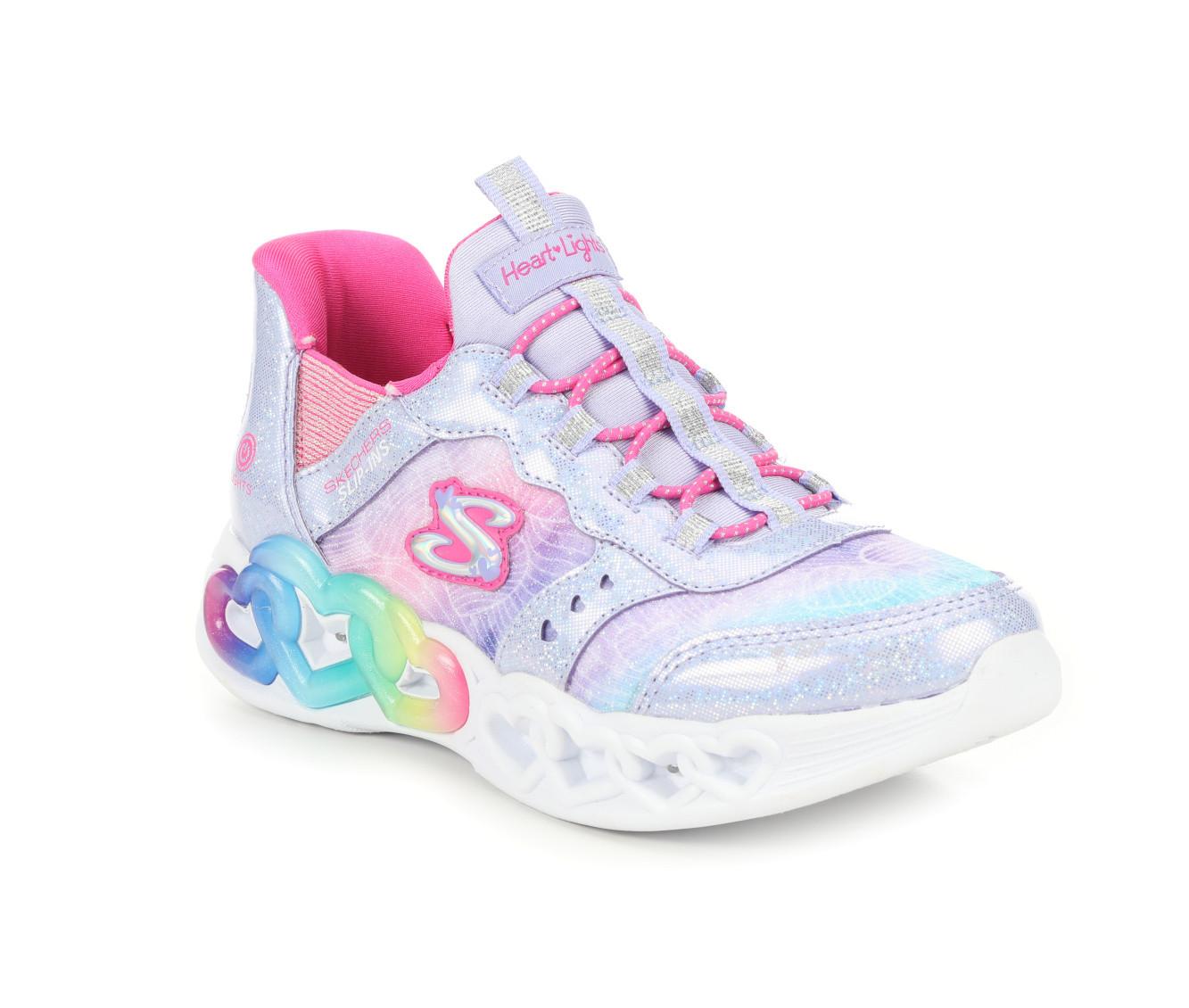 Girls' Skechers Little Kid & Big Kid Slipin Infinite Heart Light-Up Shoes