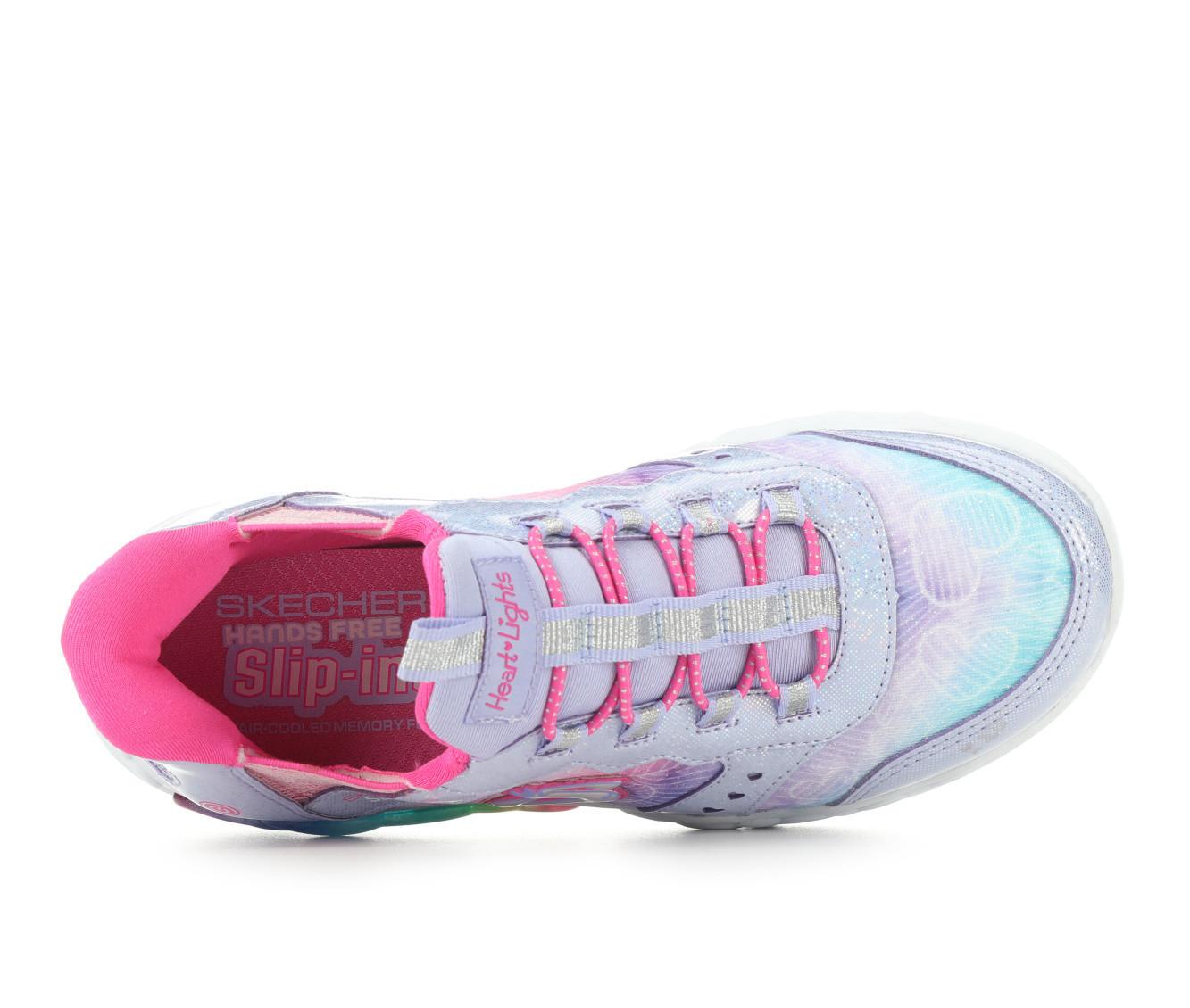 Girls' Skechers Little Kid & Big Kid Slipin Infinite Heart Light-Up Shoes