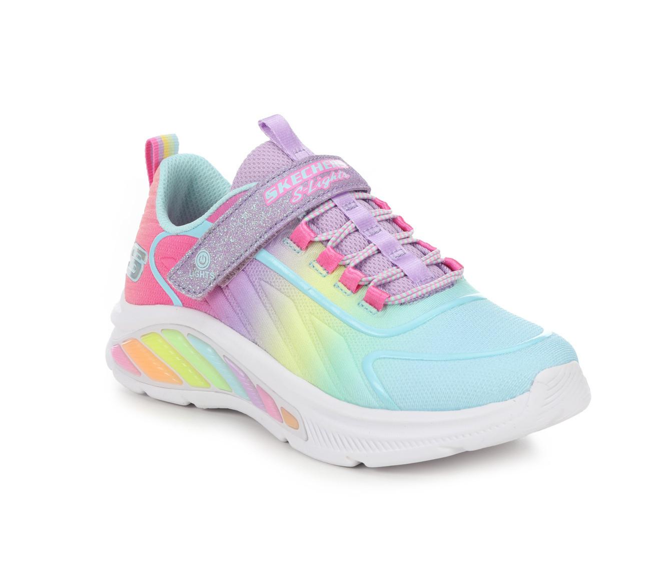 Girls' Skechers Little Kid & Big Kid Rainbow Cruisers Light-Up Shoes
