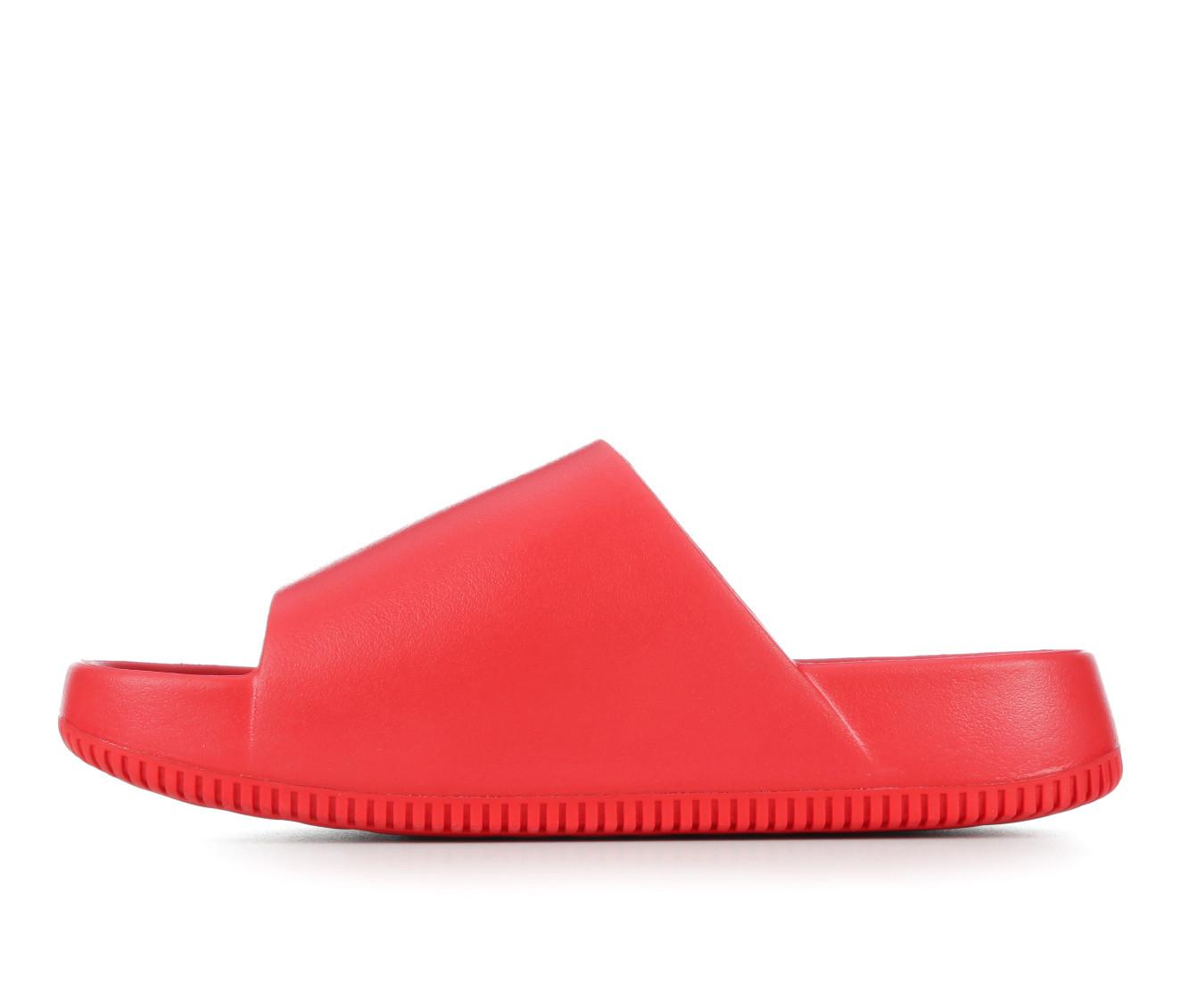 Red nike slides for on sale men