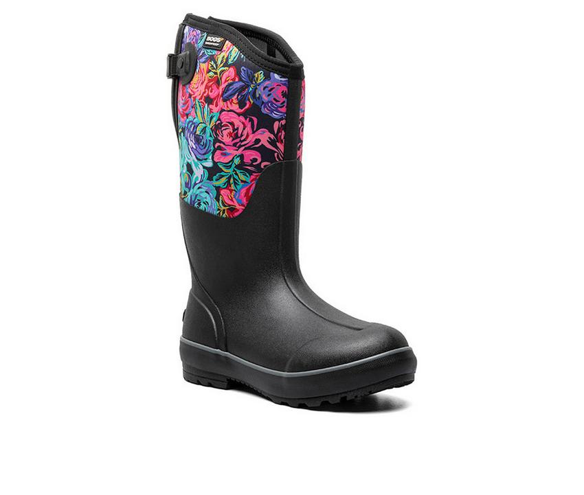 Women's Bogs Footwear Classic II Tall Adjust Calf Rose Garden Rain Boots