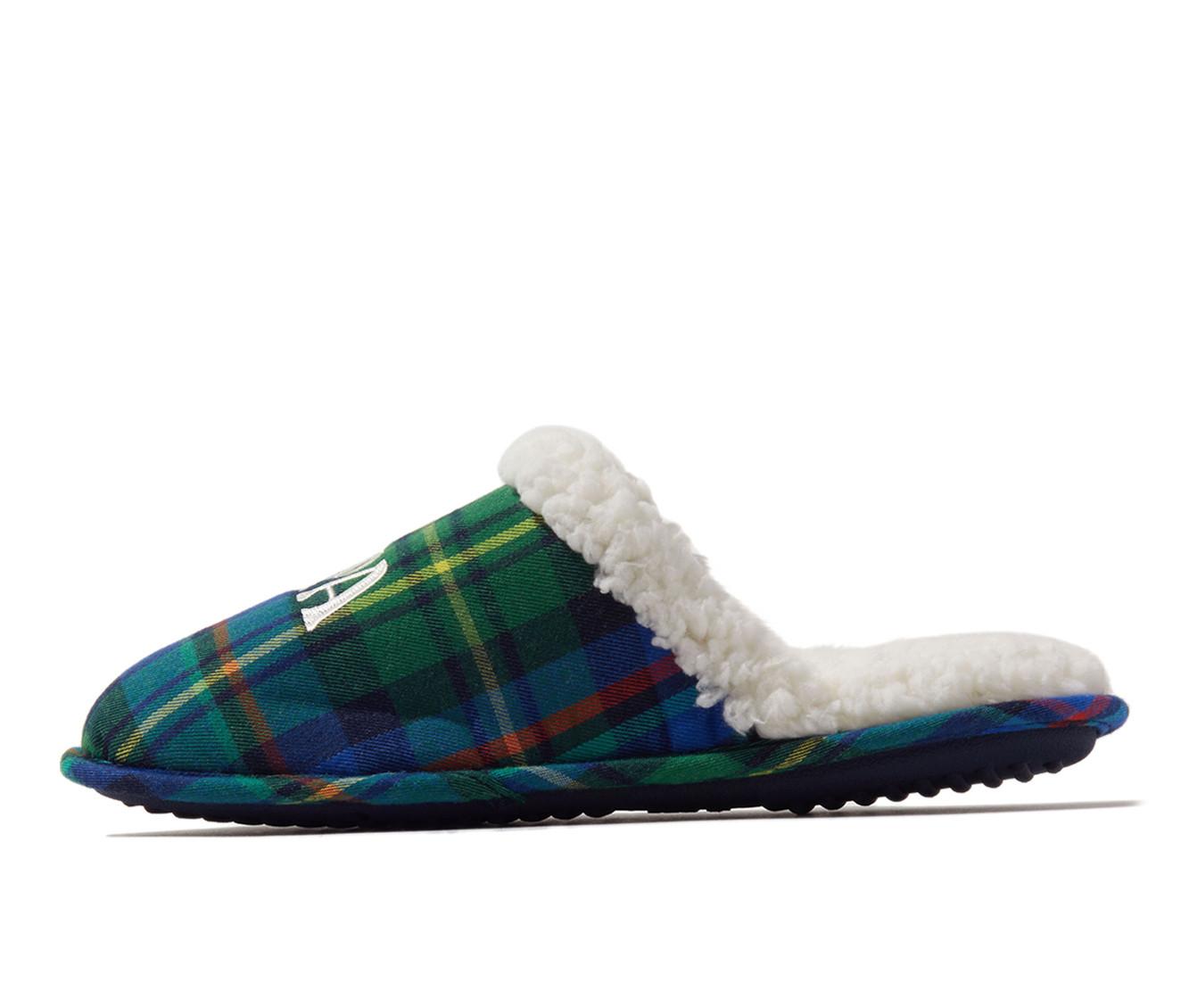 Dearfoams Papa Bear Plaid Scuff Slippers