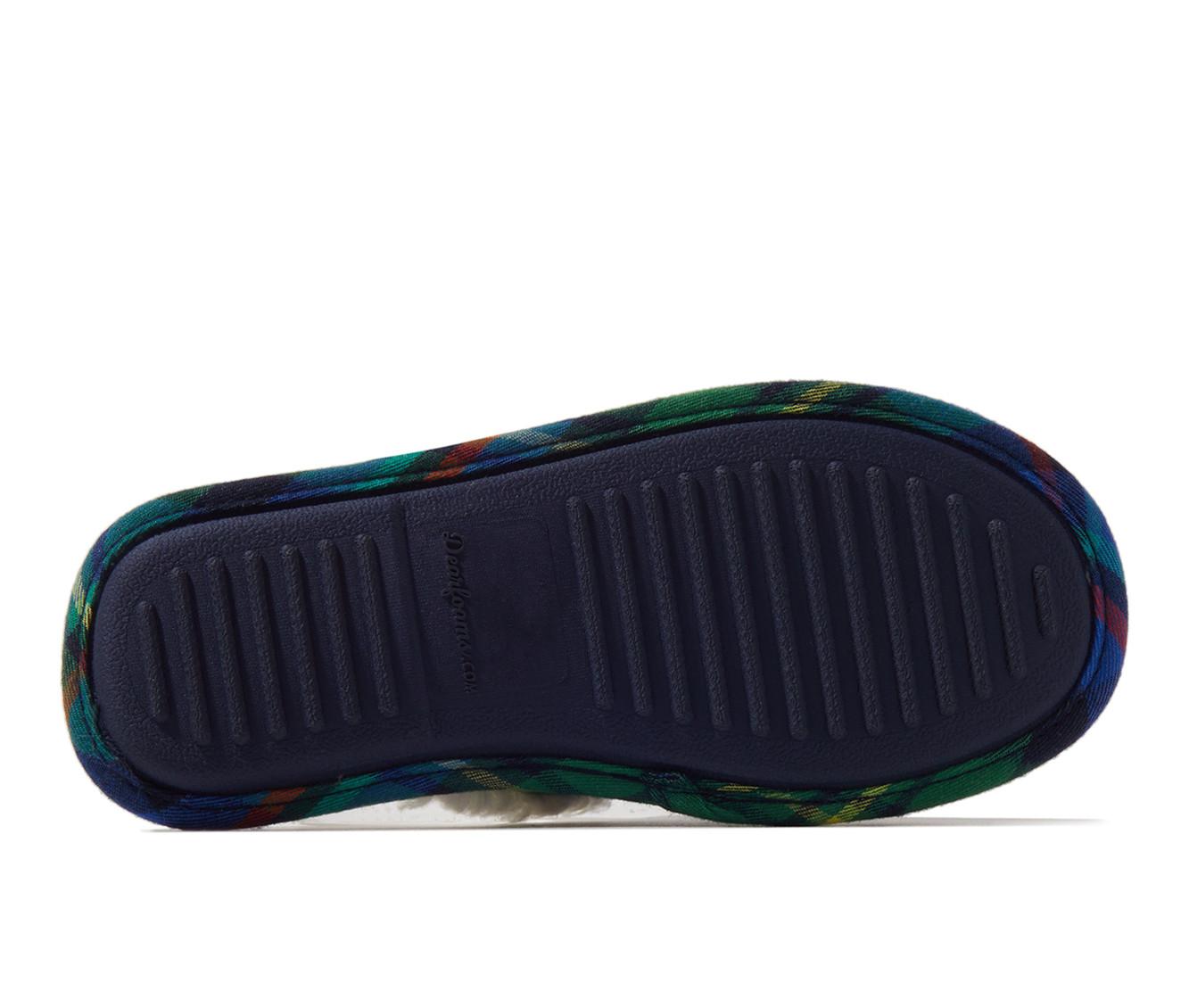 Dearfoams Mama Bear Plaid Scuff Slippers