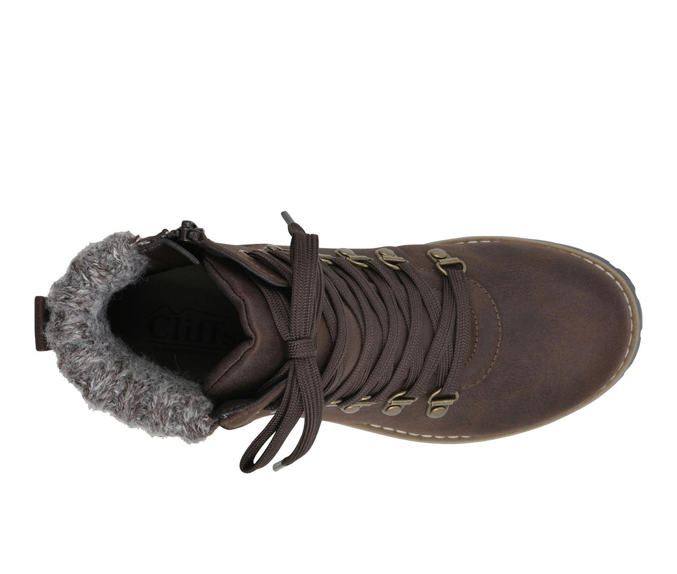 Women's Cliffs by White Mountain Primed Lace Up Booties