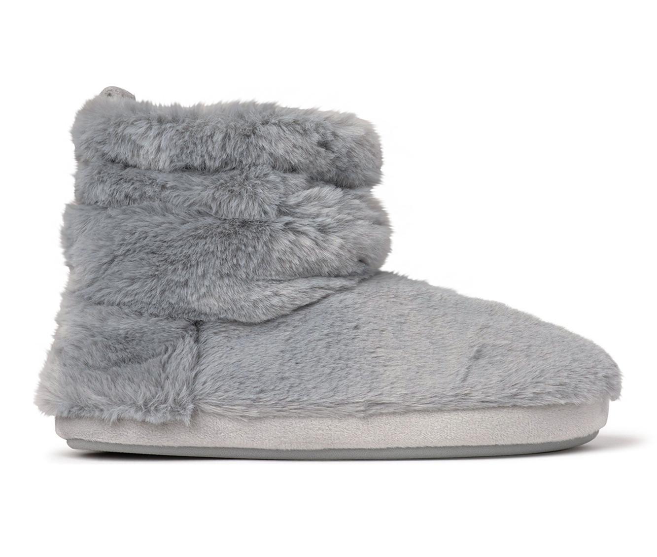 Dearfoams Kimber Furry Bootie Slippers Shoe Carnival