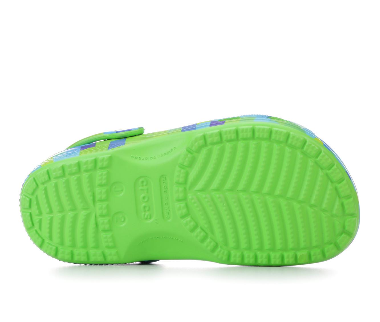 Crocs Kids Classic Digi Block Clogs 12.0K Green