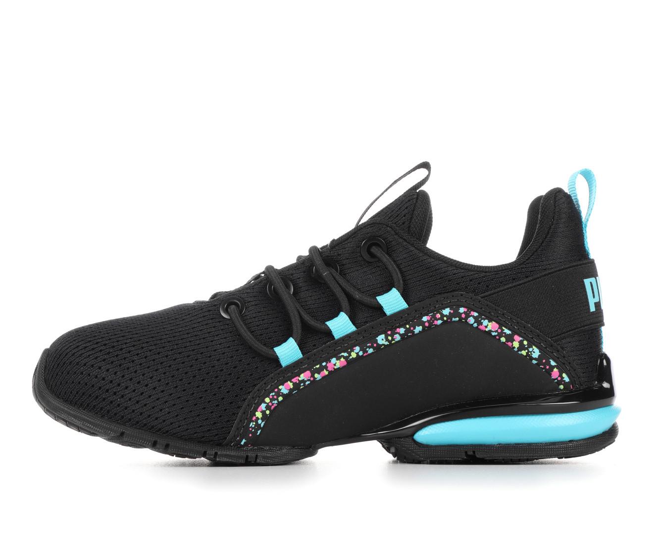 Girls' Puma Axelion Mesh Neon Nite Girls 10.5-3.5 Running Shoes