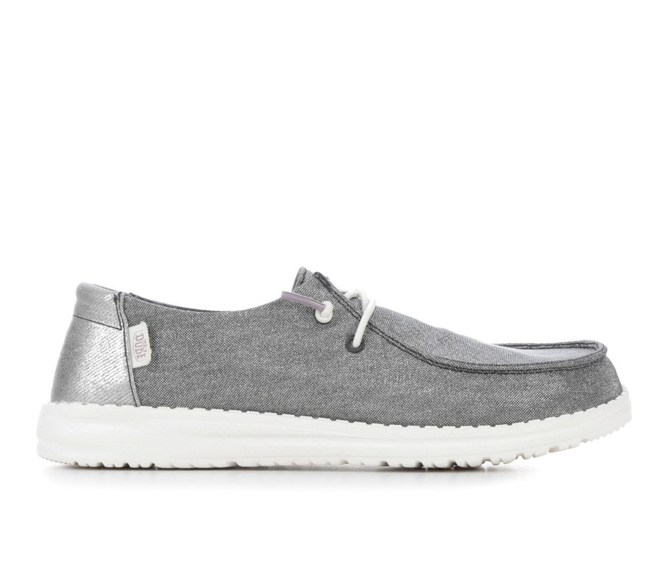 HEYDUDE™ Wendy Funk Sparkle Shoe - Women's Shoes in Silver Sparkle