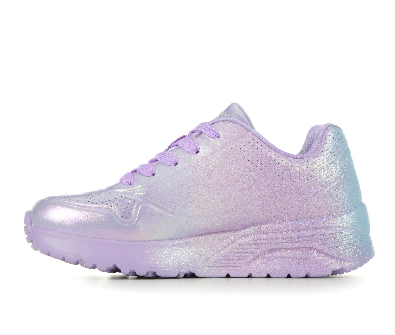 Skechers Kids Girls Street Shoutouts 2.0-Glitter Steps Sneaker,  Lavender/Multi, 2 Little Kid