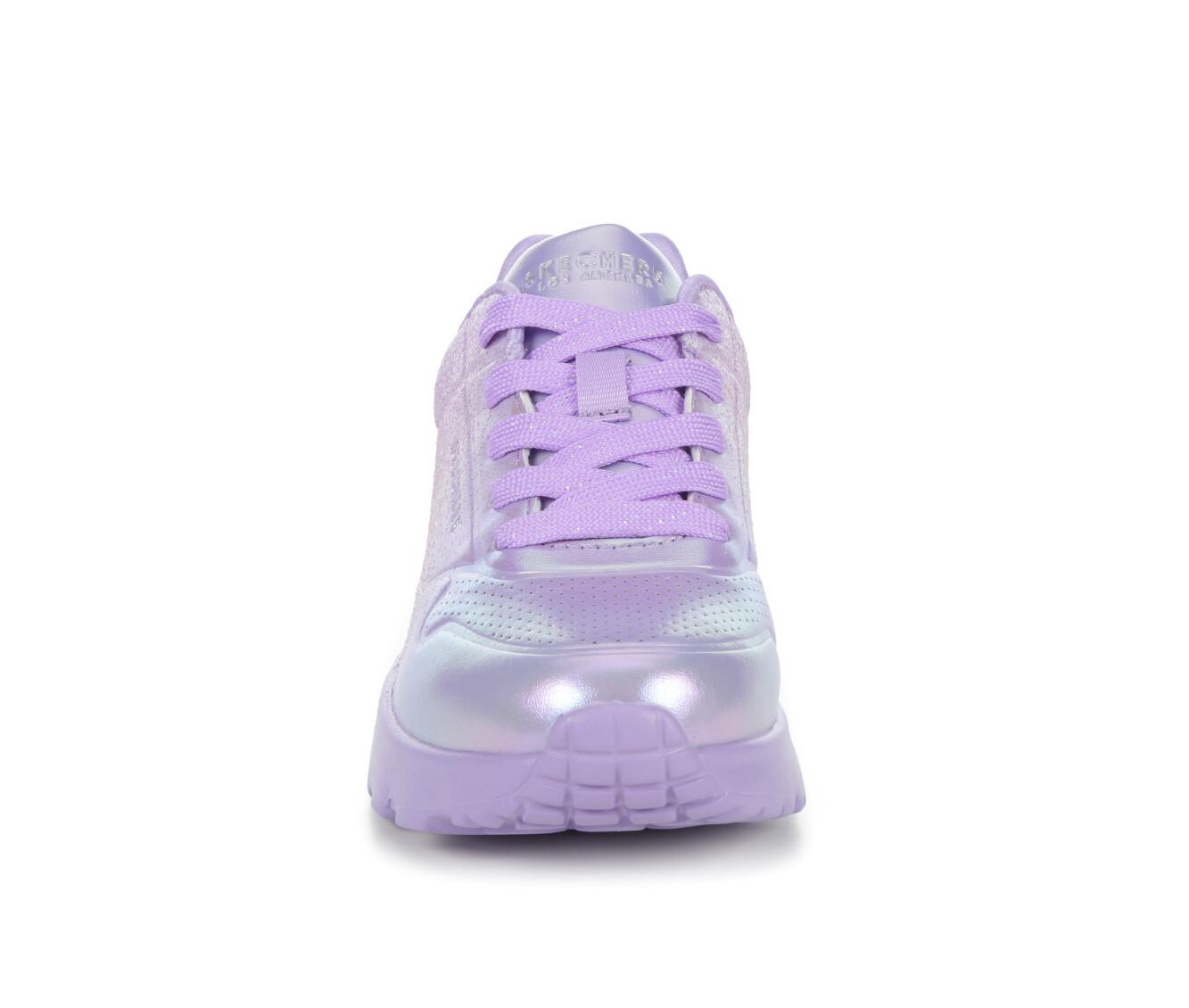 Skechers Kids Girls Street Shoutouts 2.0-Glitter Steps Sneaker,  Lavender/Multi, 2 Little Kid