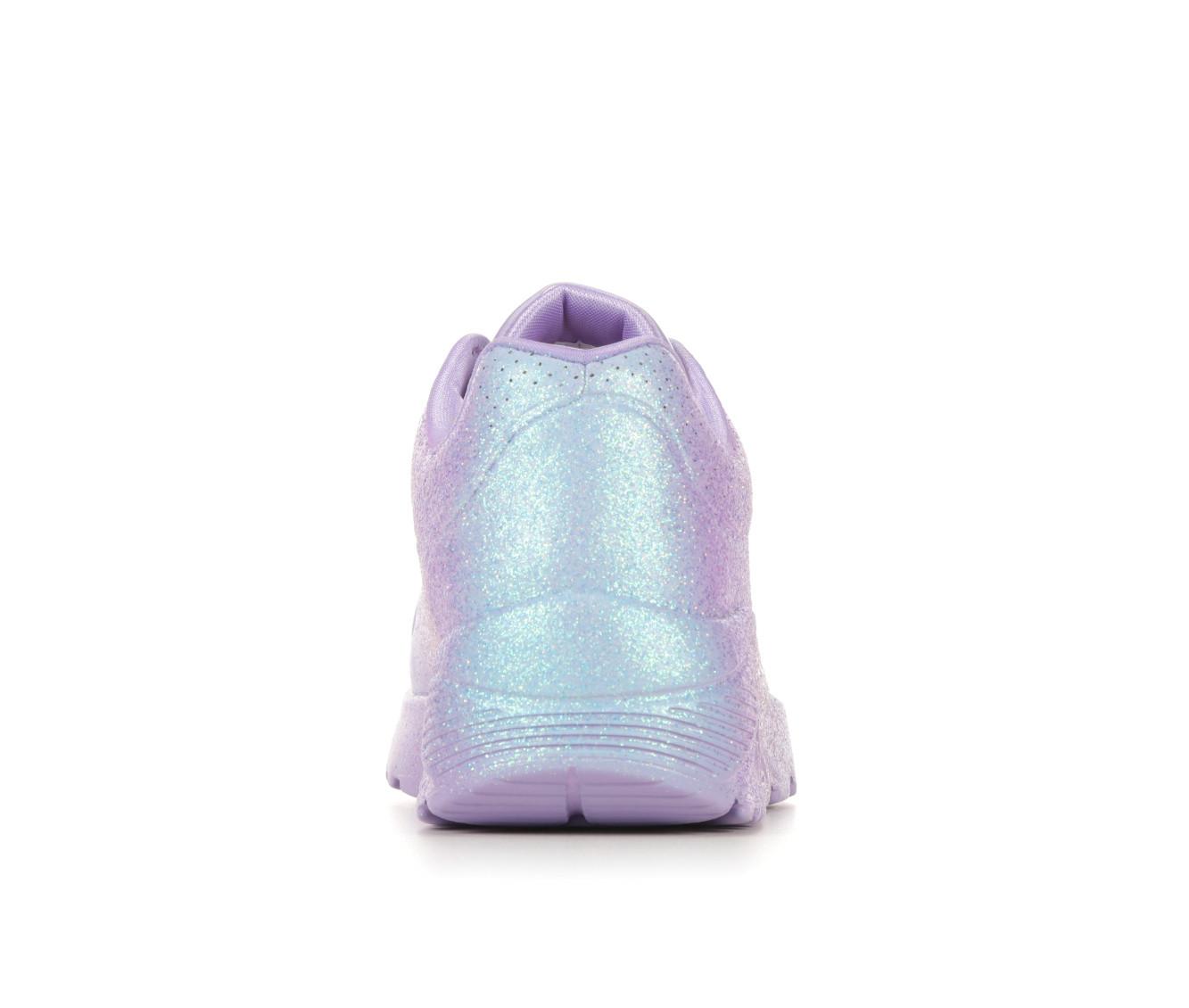 Skechers Kids Girls Street Shoutouts 2.0-Glitter Steps Sneaker,  Lavender/Multi, 2 Little Kid