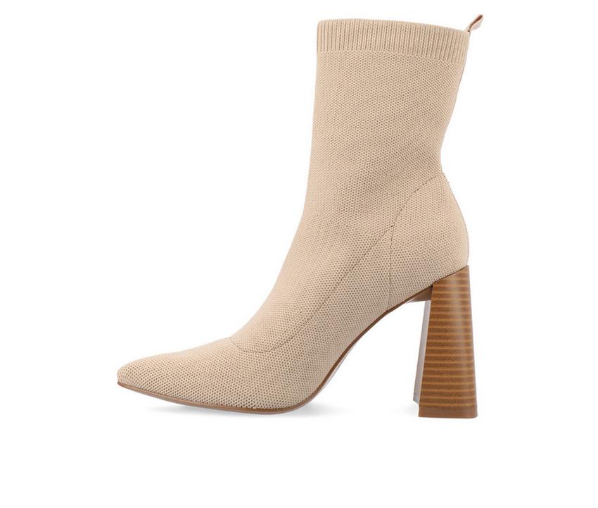 Women's Journee Collection Noralinn Heeled Stretch Knit Booties