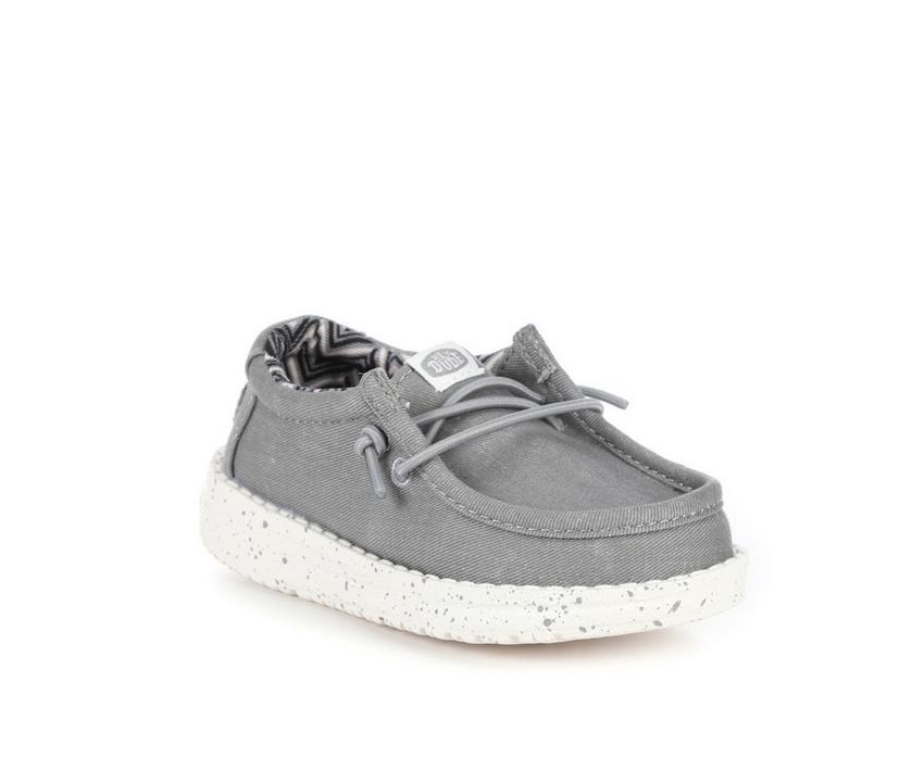 Kids' HEYDUDE Toddler Wally Canvas Casual Shoes