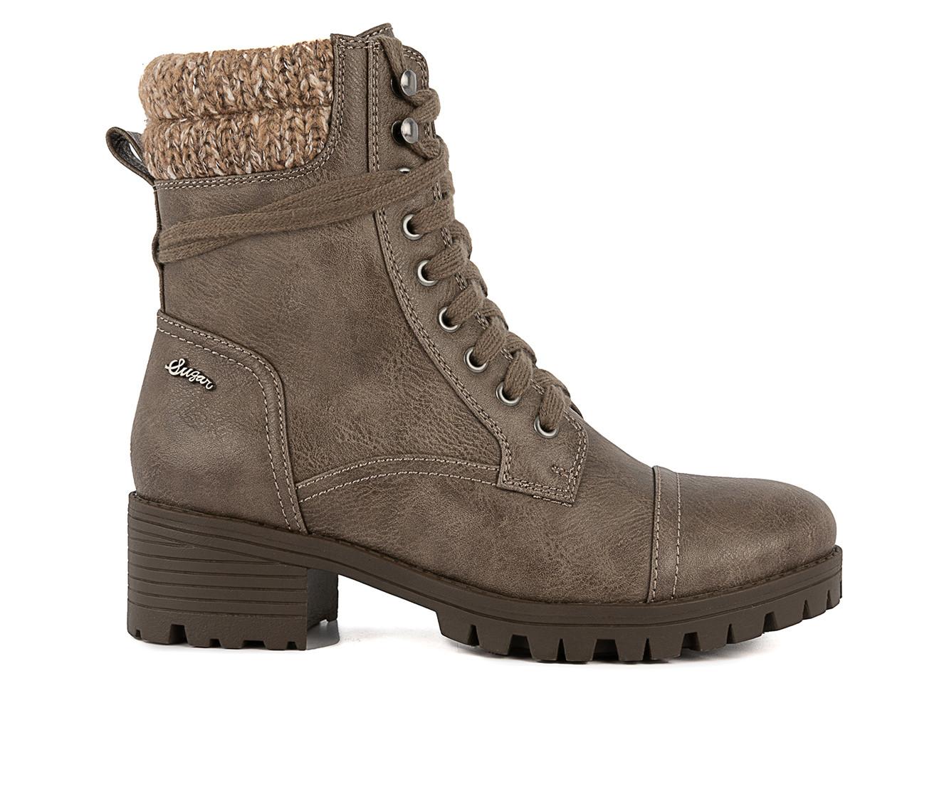 Heeled combat outlet boots