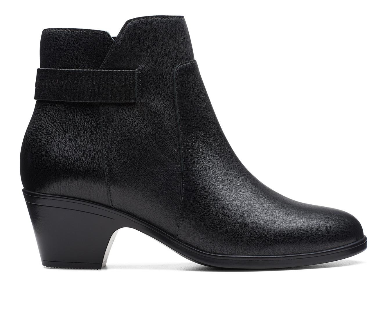 Clarks heeled outlet booties