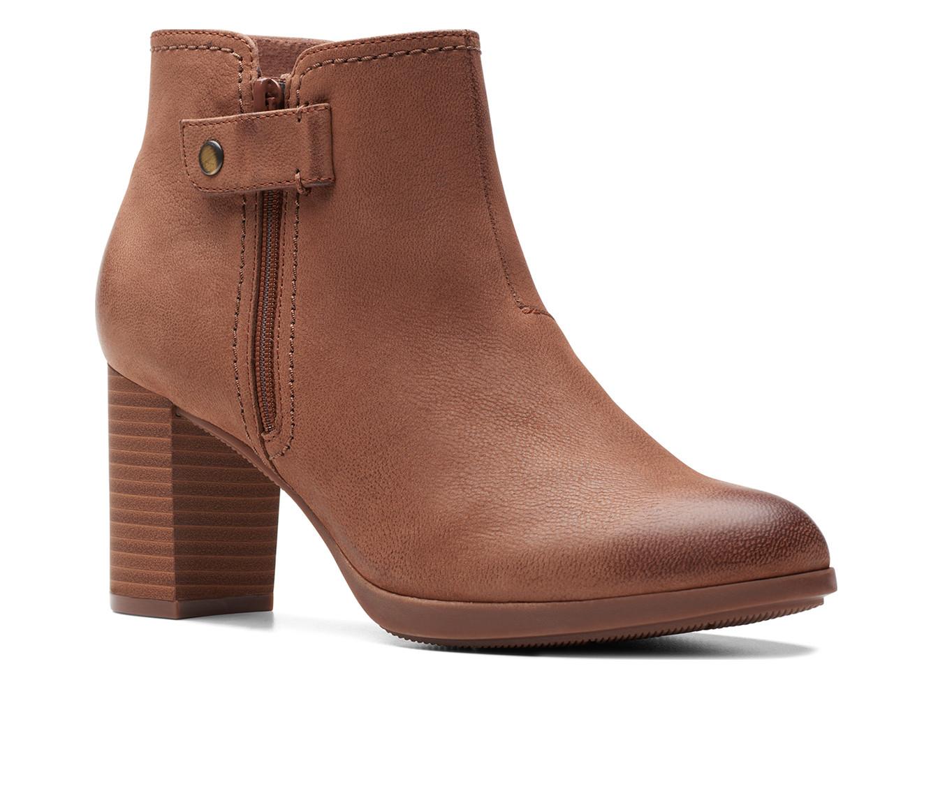 Clarks store heeled booties