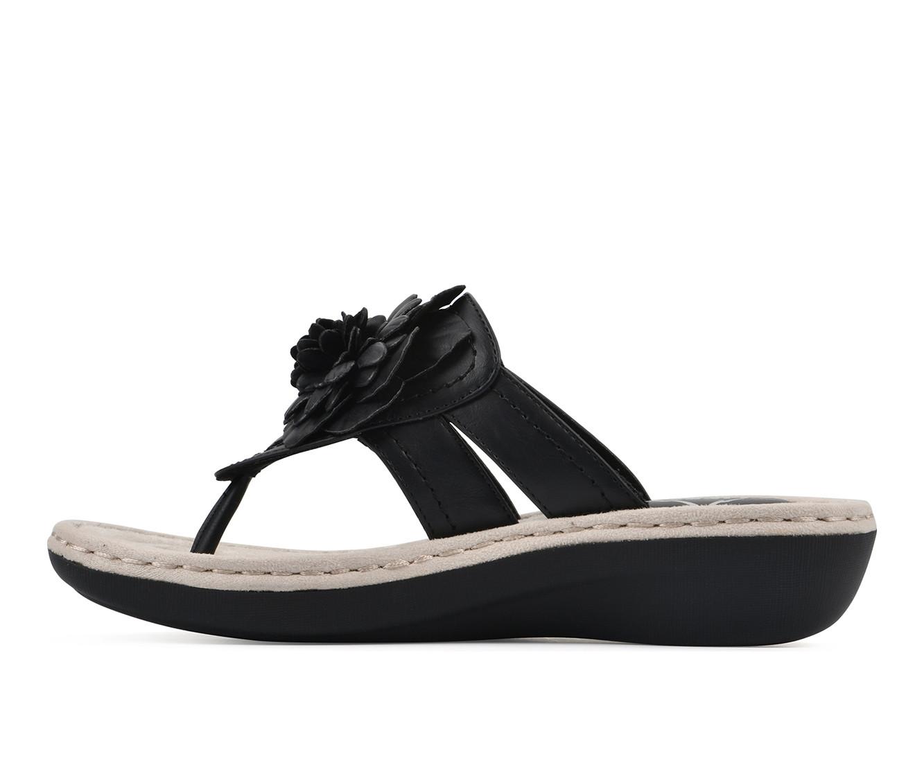 Women's Cliffs by White Mountain Cassia Low Wedge Flip-Flops