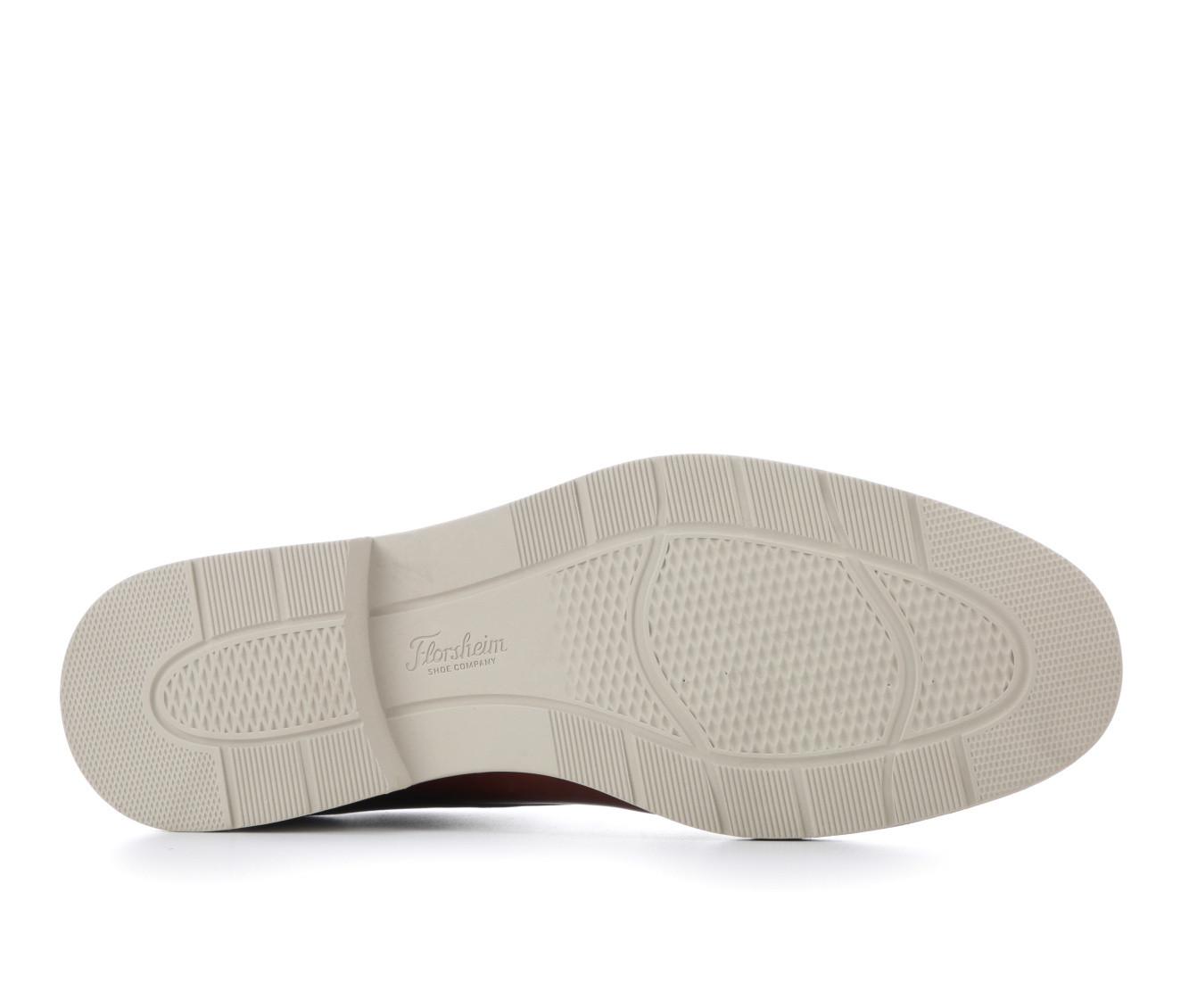 Scarpe Florsheim Uomo Neufeld Plain Toe Oxford – Pelle Crazy Horse Marrone, Suola TPU