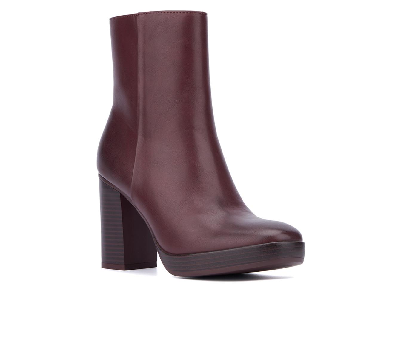 Women's New York and Company Fay Block Heel Booties