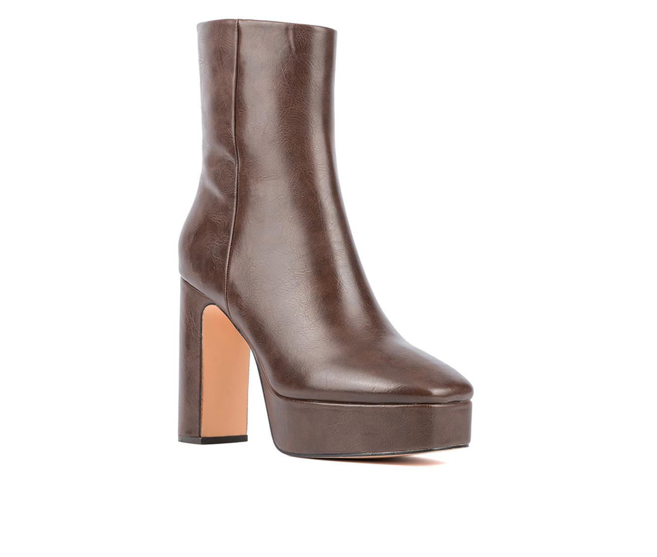 Women's New York and Company Raylyn Platform Heeled Booties