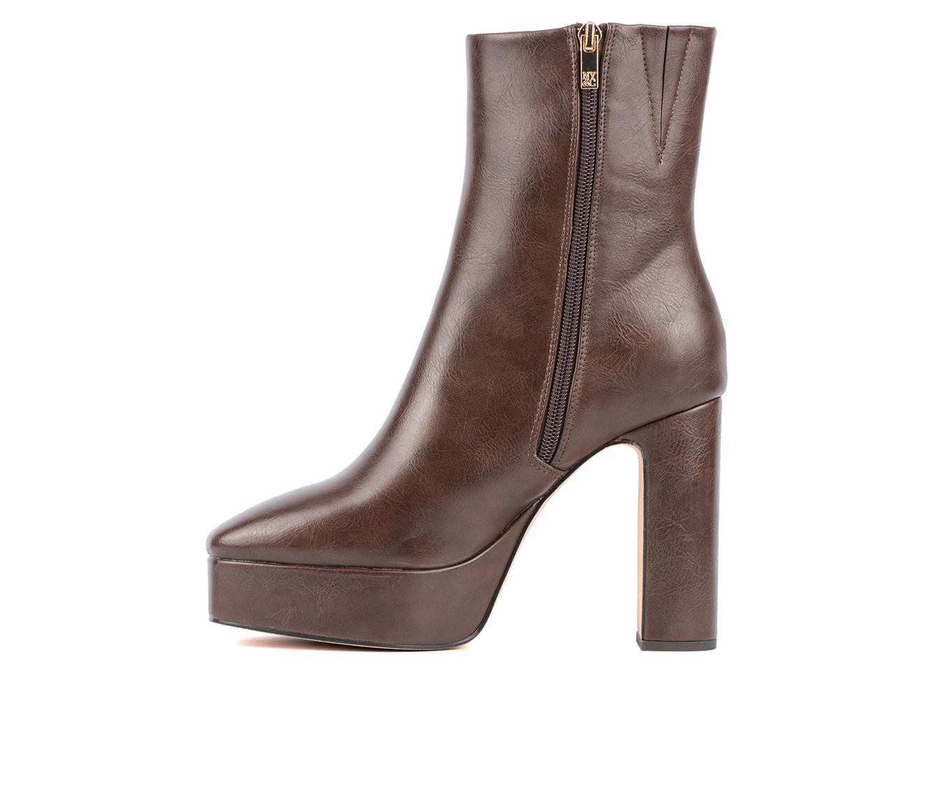 Women's New York and Company Raylyn Platform Heeled Booties