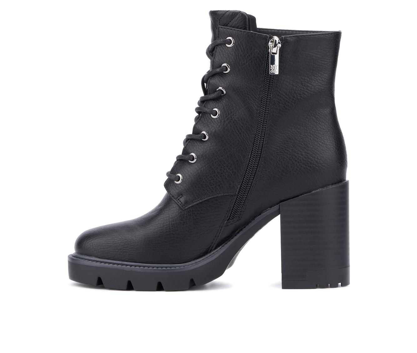Women's New York and Company Gigi Heeled Combat Booties