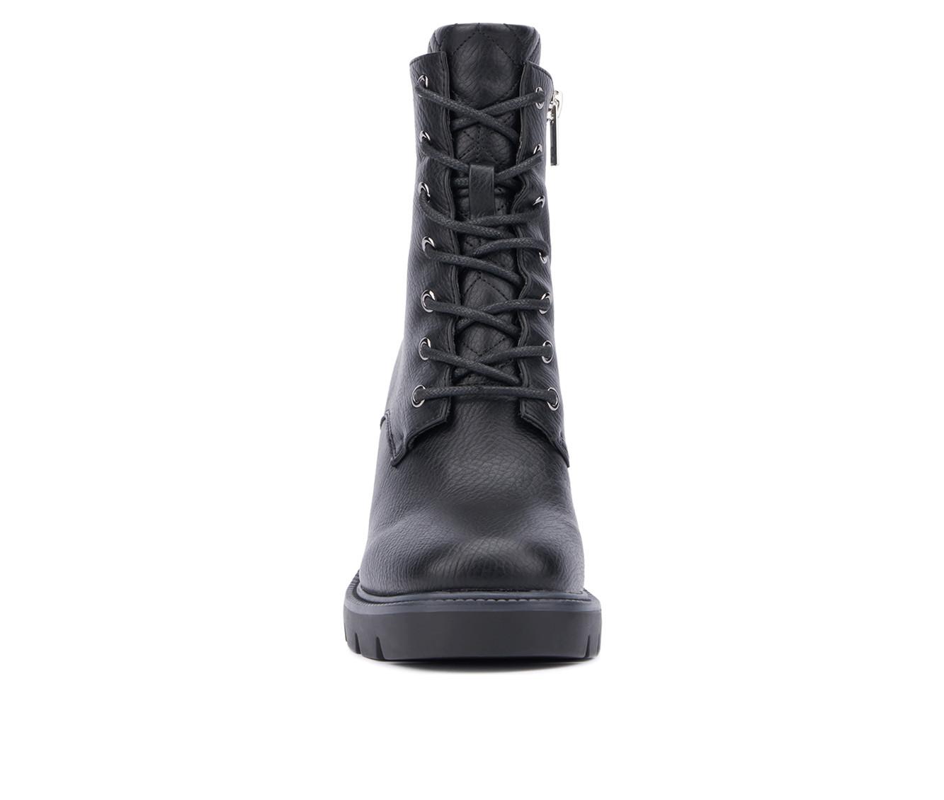 Women's New York and Company Gigi Heeled Combat Booties