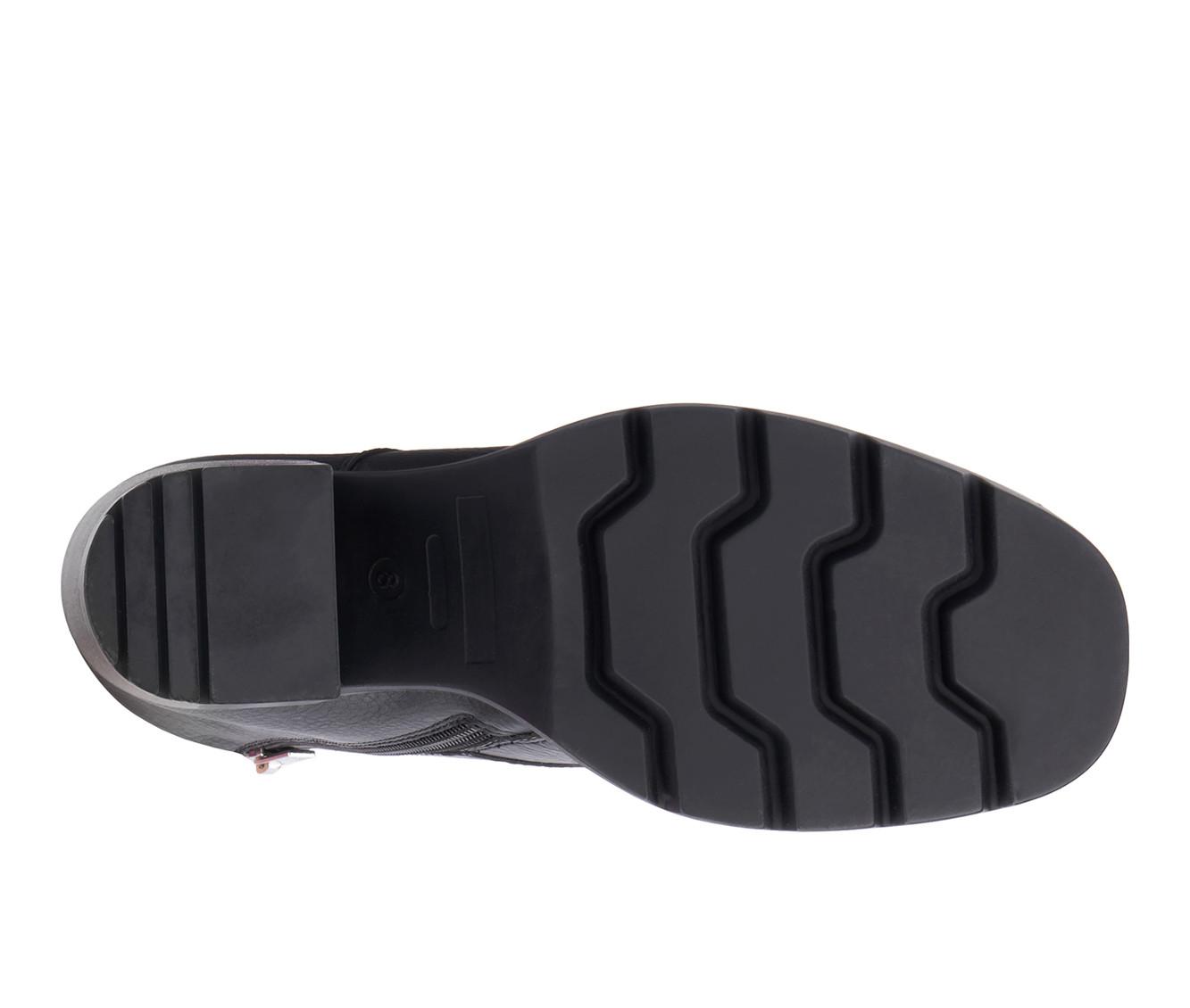 Women's New York and Company Gigi Heeled Combat Booties