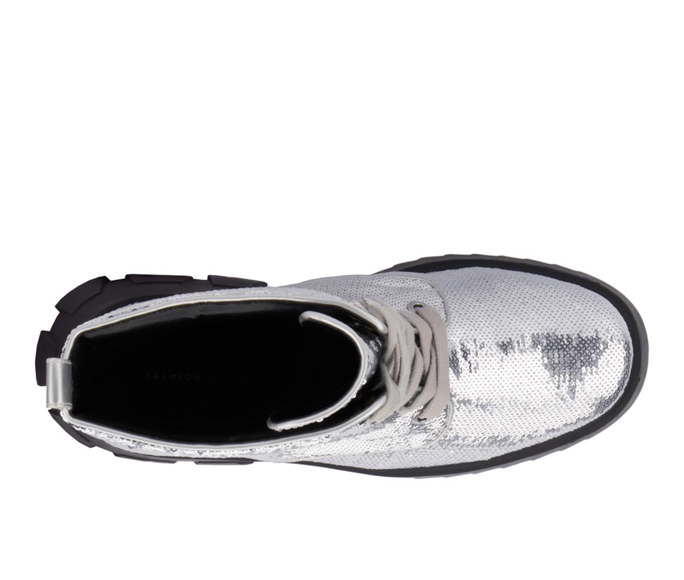 Women's Fashion to Figure Odessa Sequin Combat Booties