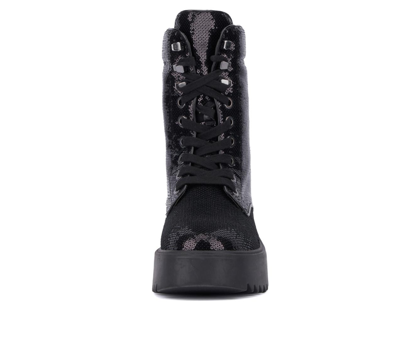 Women's Fashion to Figure Odessa Sequin Combat Booties