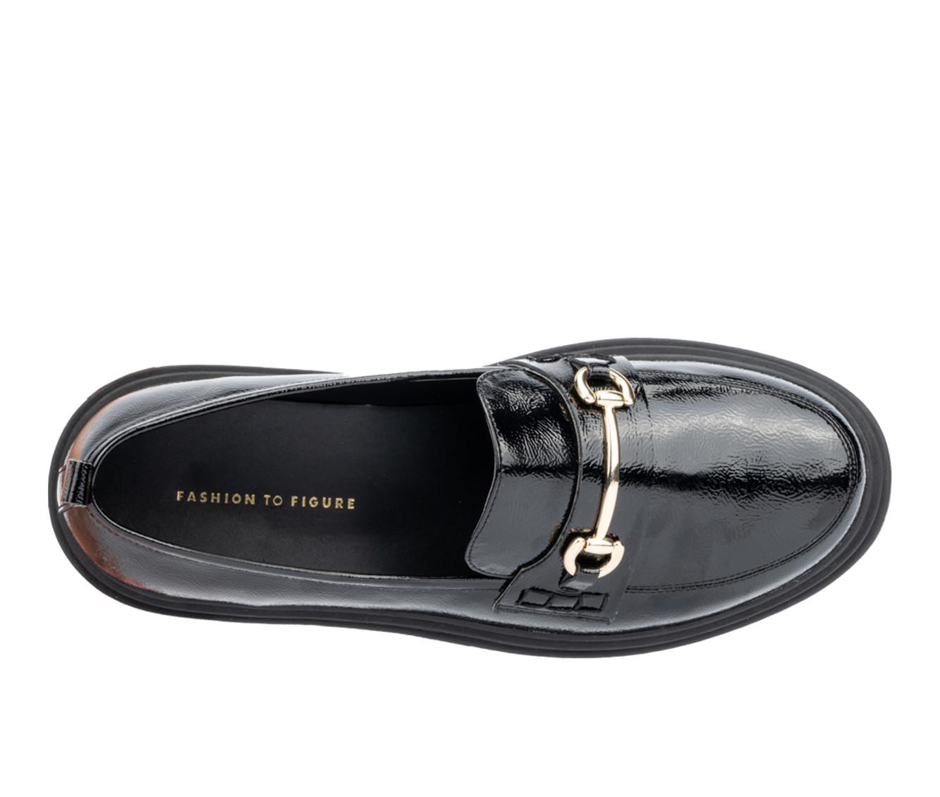 Women's Fashion to Figure Indigo Wide Width Loafers