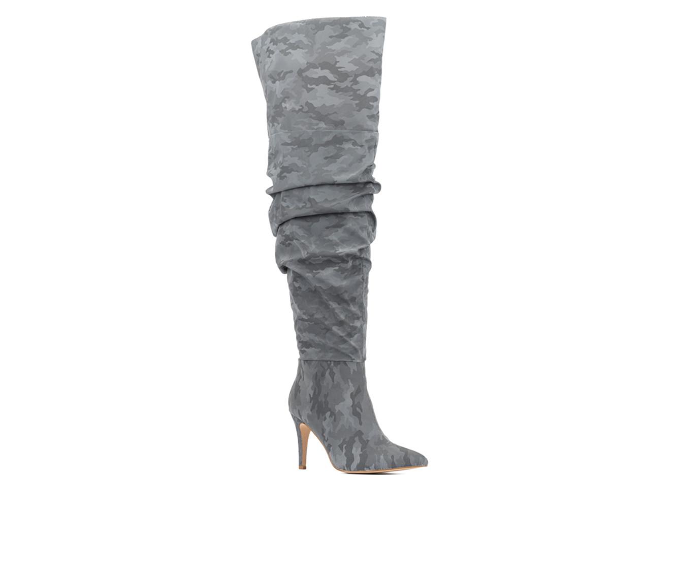 Women's Fashion to Figure Sana Scrunched Extra Wide Calf Knee High Boots