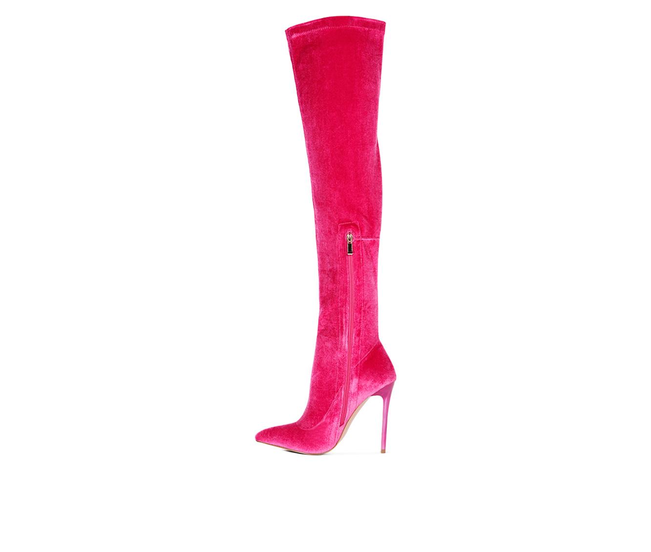 Women's London Rag Madmiss Over The Knee Stiletto Boots Shoe Carnival
