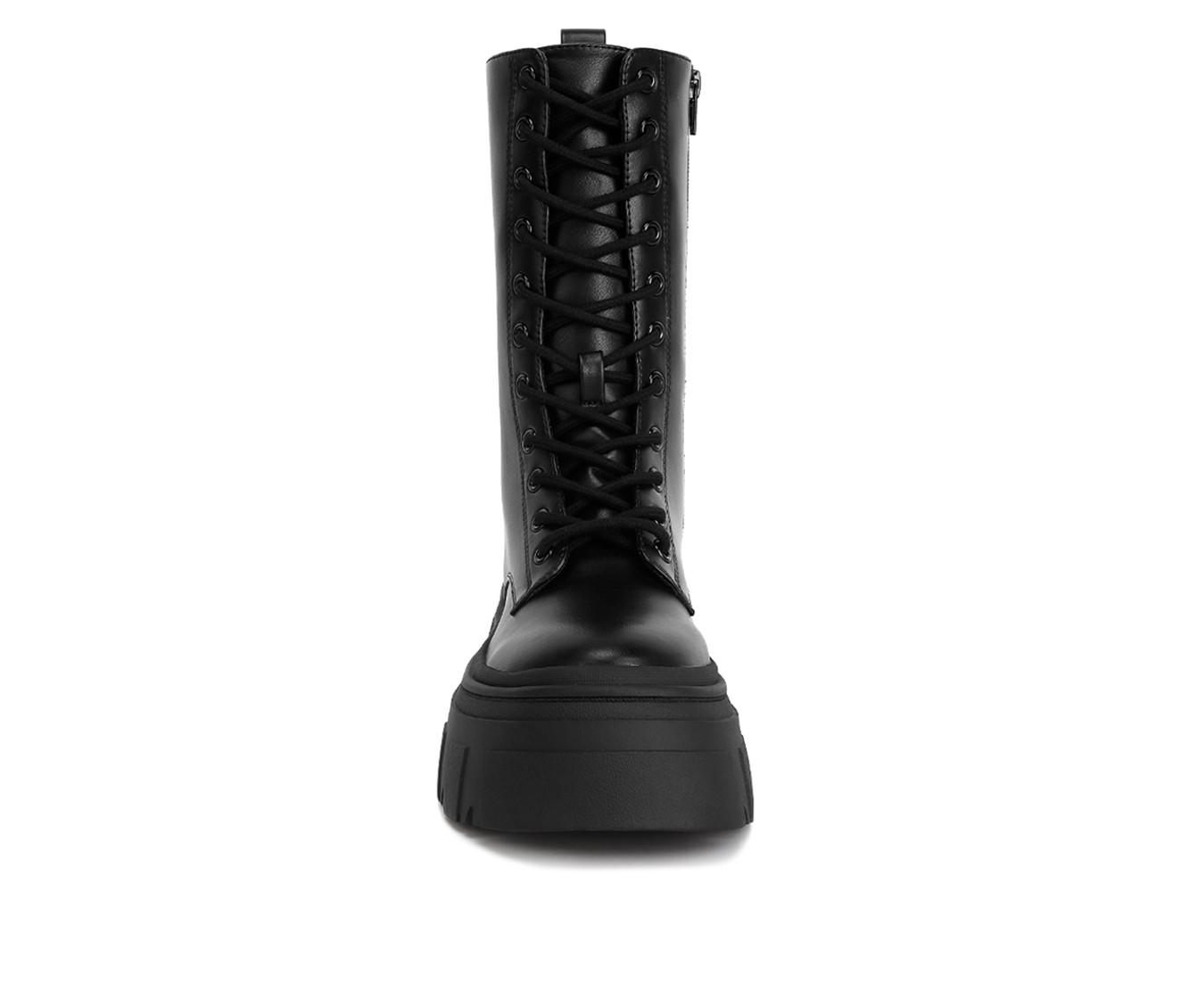 Women's London Rag Tatum Mid Calf Combat Boots