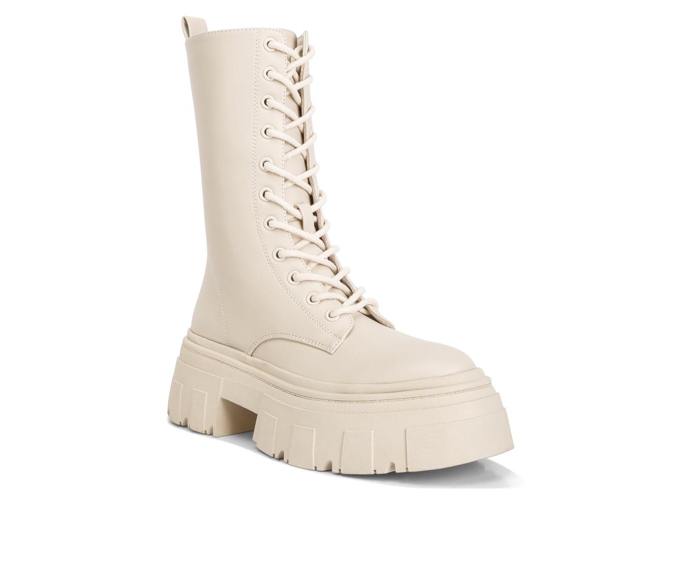 Women's London Rag Tatum Mid Calf Combat Boots