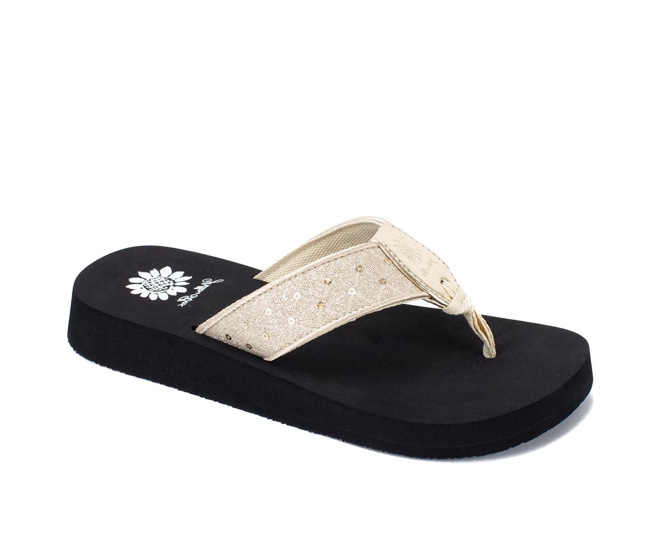 Women's Yellow Box Foxen Flip-Flops