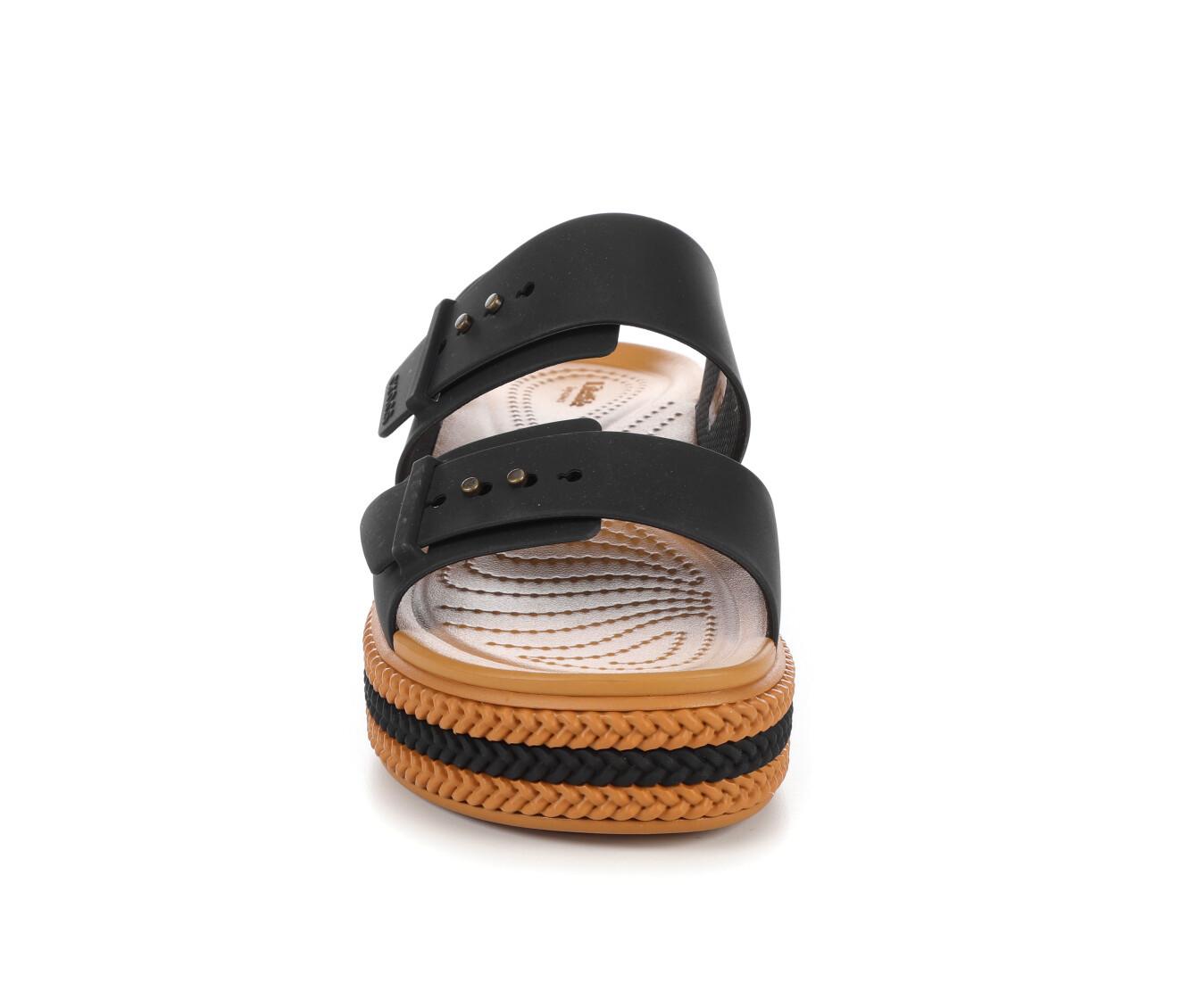 Women's Crocs Brooklyn Woven Buckle Wedge Sandals