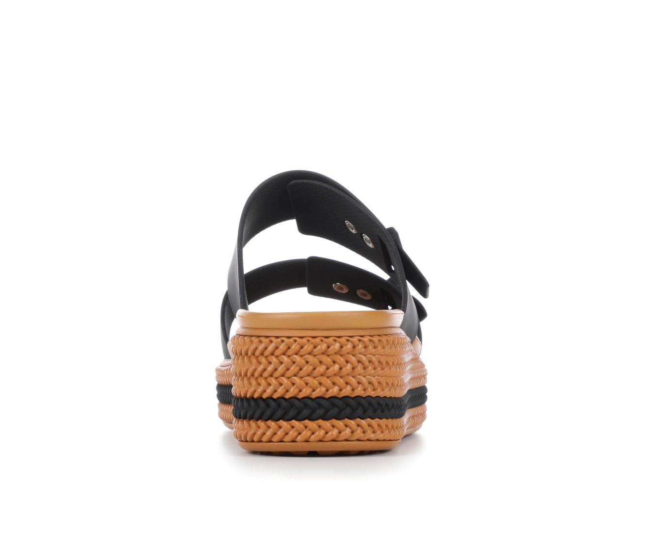 Women's Crocs Brooklyn Woven Buckle Wedge Sandals