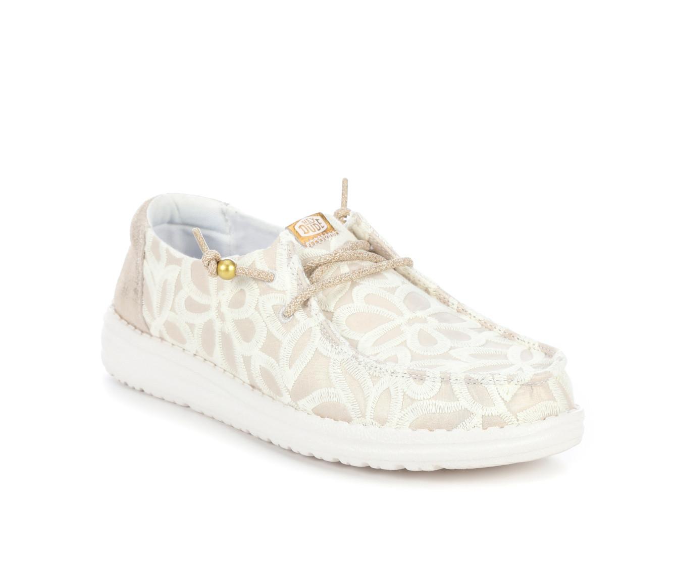 Women's HEYDUDE Wendy Metallic Lace Casual Shoes