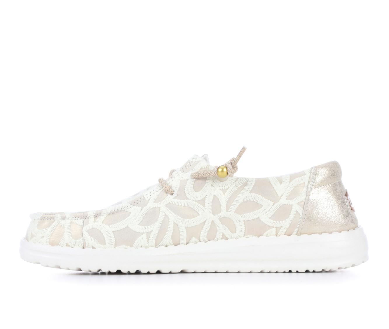 Women's HEYDUDE Wendy Metallic Lace Casual Shoes