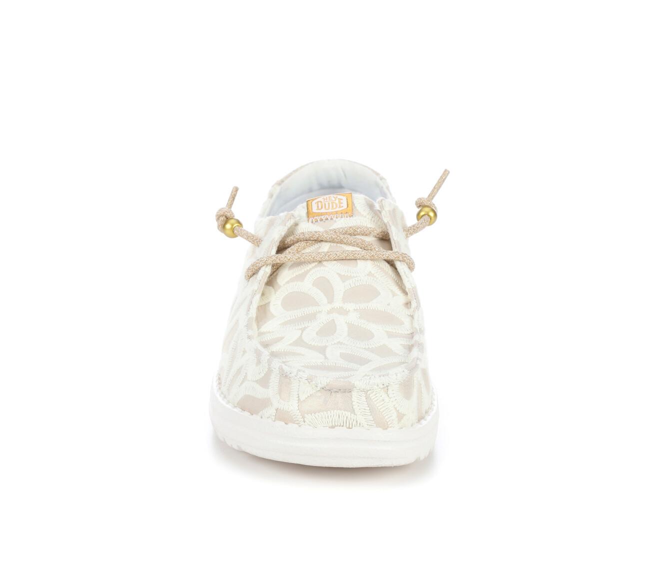 Women's HEYDUDE Wendy Metallic Lace Casual Shoes