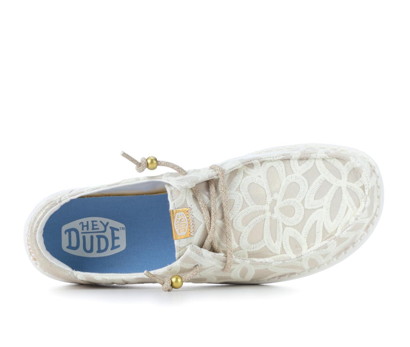 Women's HEYDUDE Wendy Metallic Lace Casual Shoes