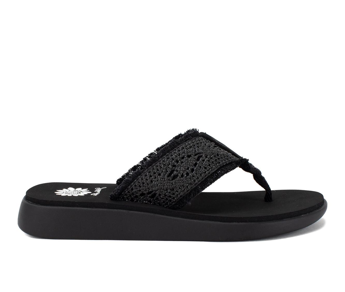 Yellow box black on sale sequin flip flops