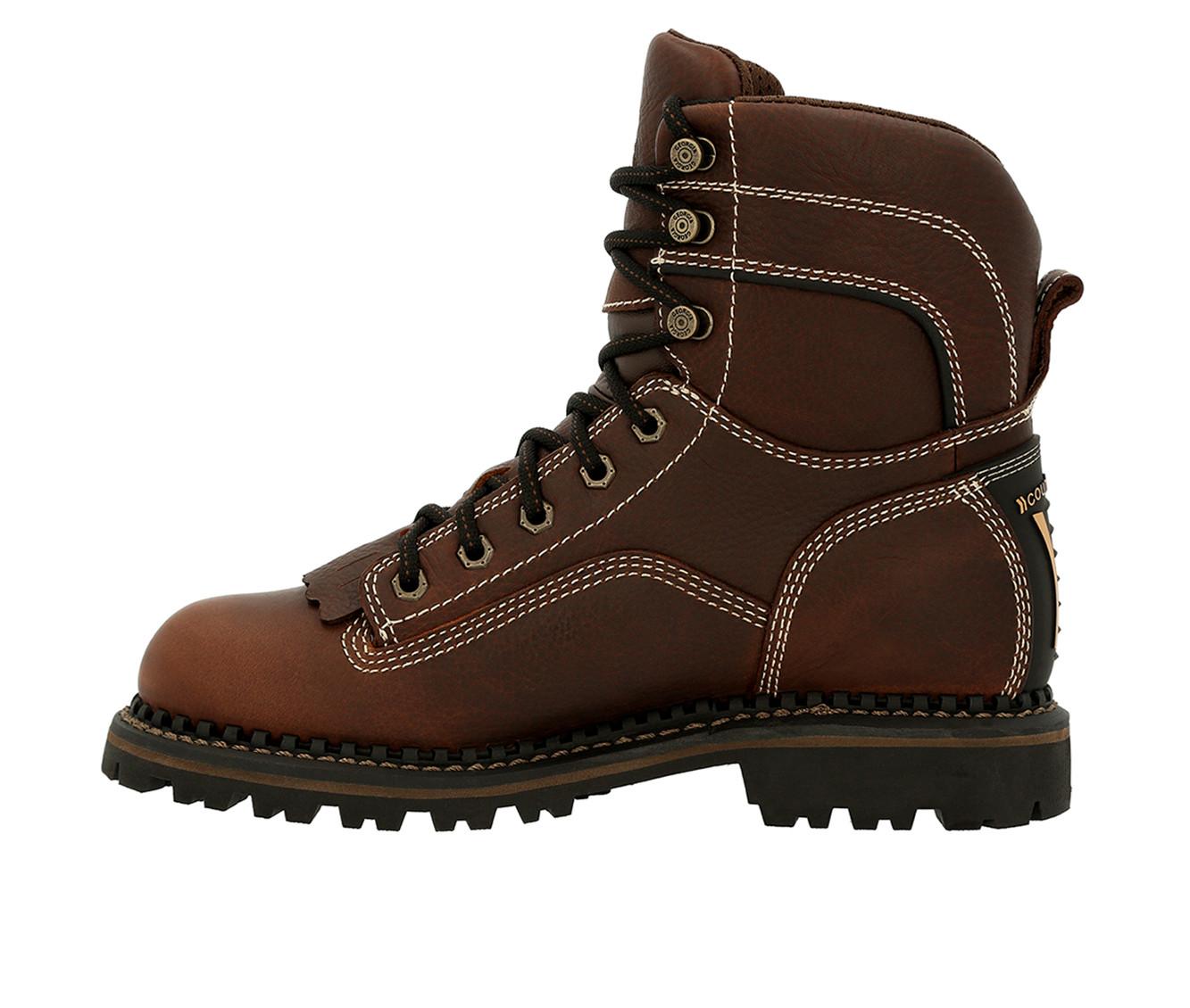 Low heel cheap logger boots