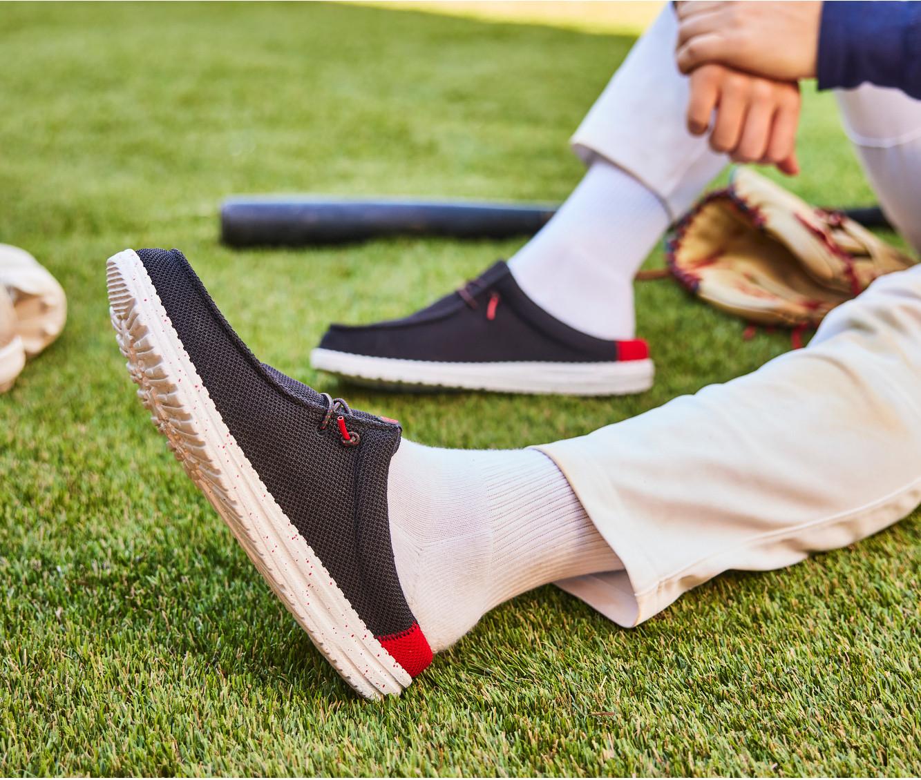 Men's HEYDUDE Wally Slip Varsity Jersey-M Casual Shoes
