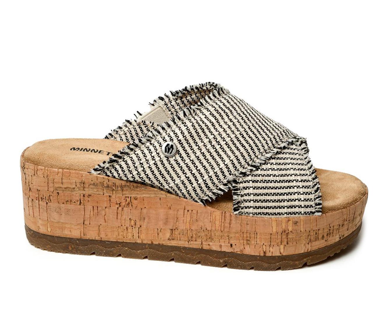 Women's Minnetonka Posey Crossband Wedge Sandals