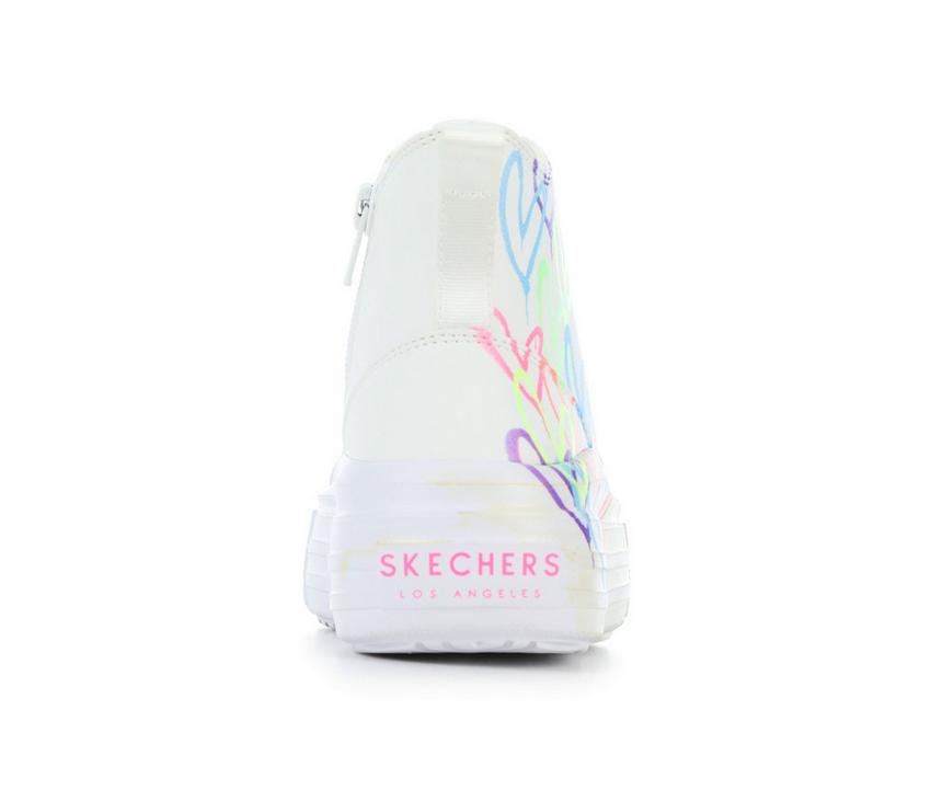 Girls' Skechers Street Hyperlift Graffiti Hearts High-Top Girls' Skechers Street Hyperlift Graffiti Hearts High-Top