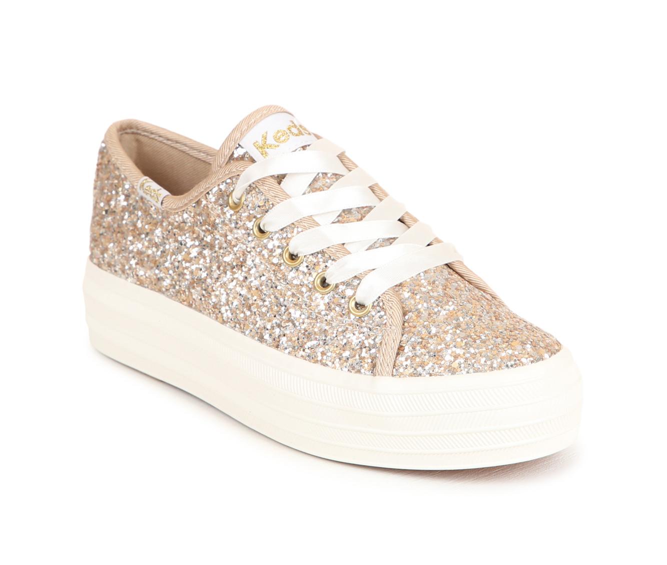 Girls' Keds Little Kid & Big Kid Triple Up Glitter Celebrations Platform Sneakers